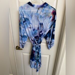Soma Blue and Purple Floral Robe